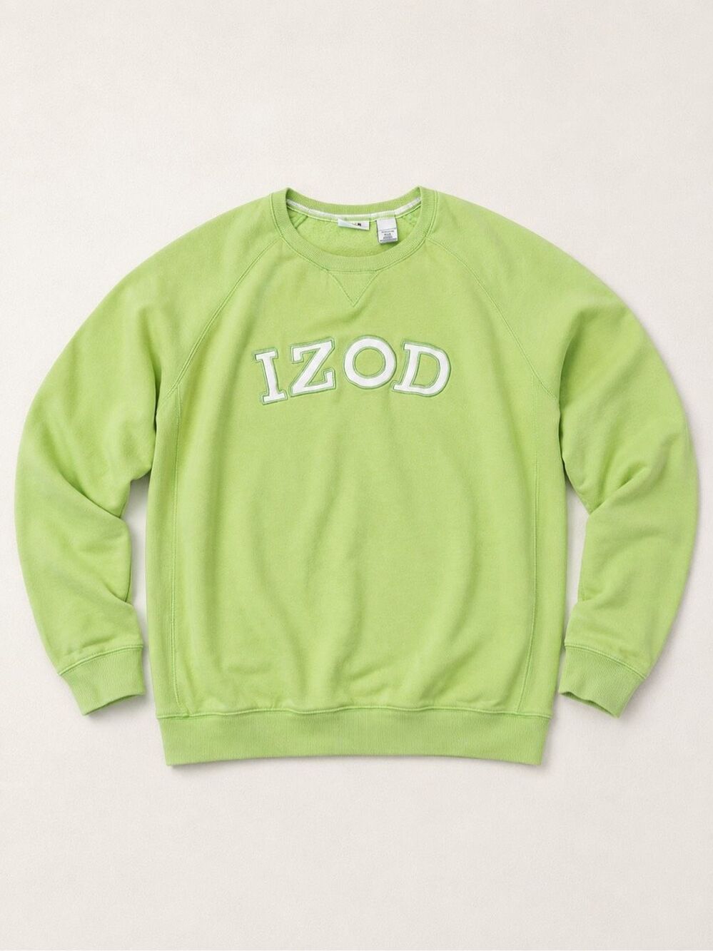IZOD Women’s Medium Pink Logo Crewneck Sweatshirt Pullover Preppy Y2K